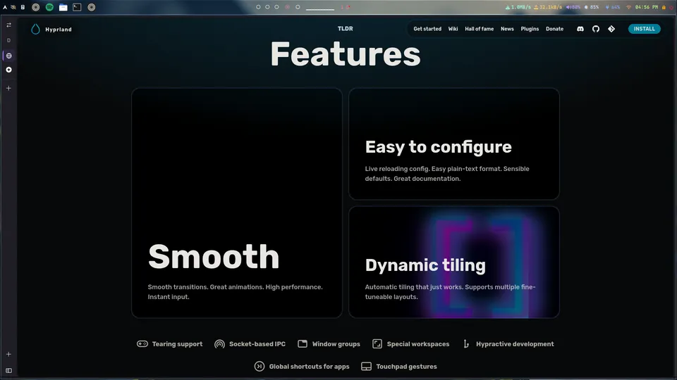 Hyprland desktop rice screenshot